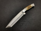 Handmade d2steel Hunting Knife with Antler Handle