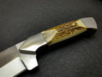 Handmade d2steel Hunting Knife with Antler Handle