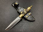 Handmade Ancient Bowie Knife with Leather Sheath