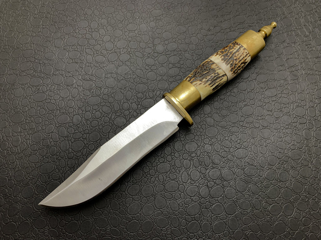 Handmade Ancient Bowie Knife with Leather Sheath