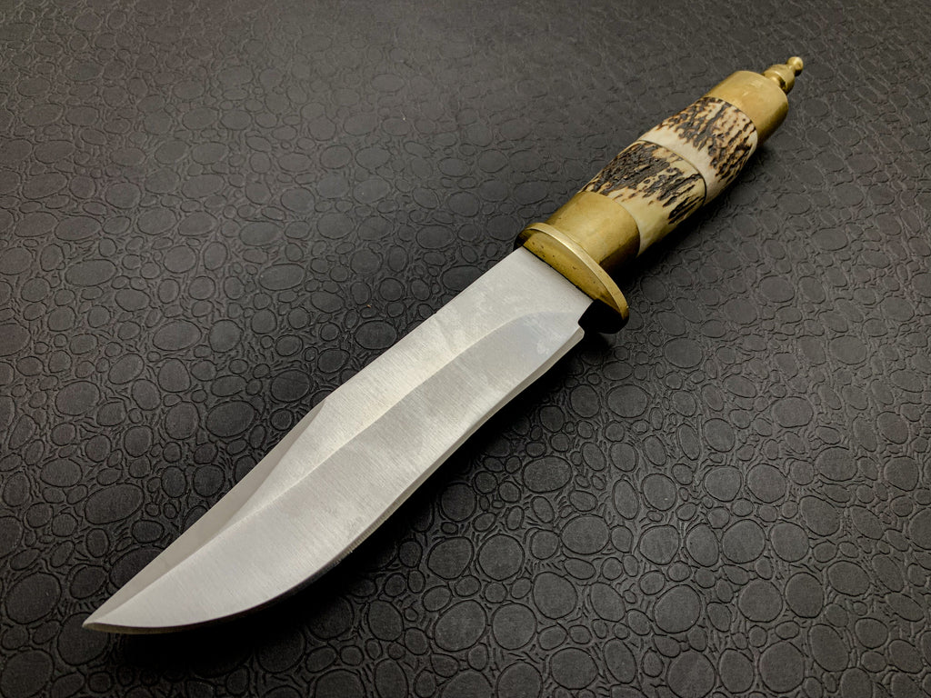 Handmade Ancient Bowie Knife with Leather Sheath