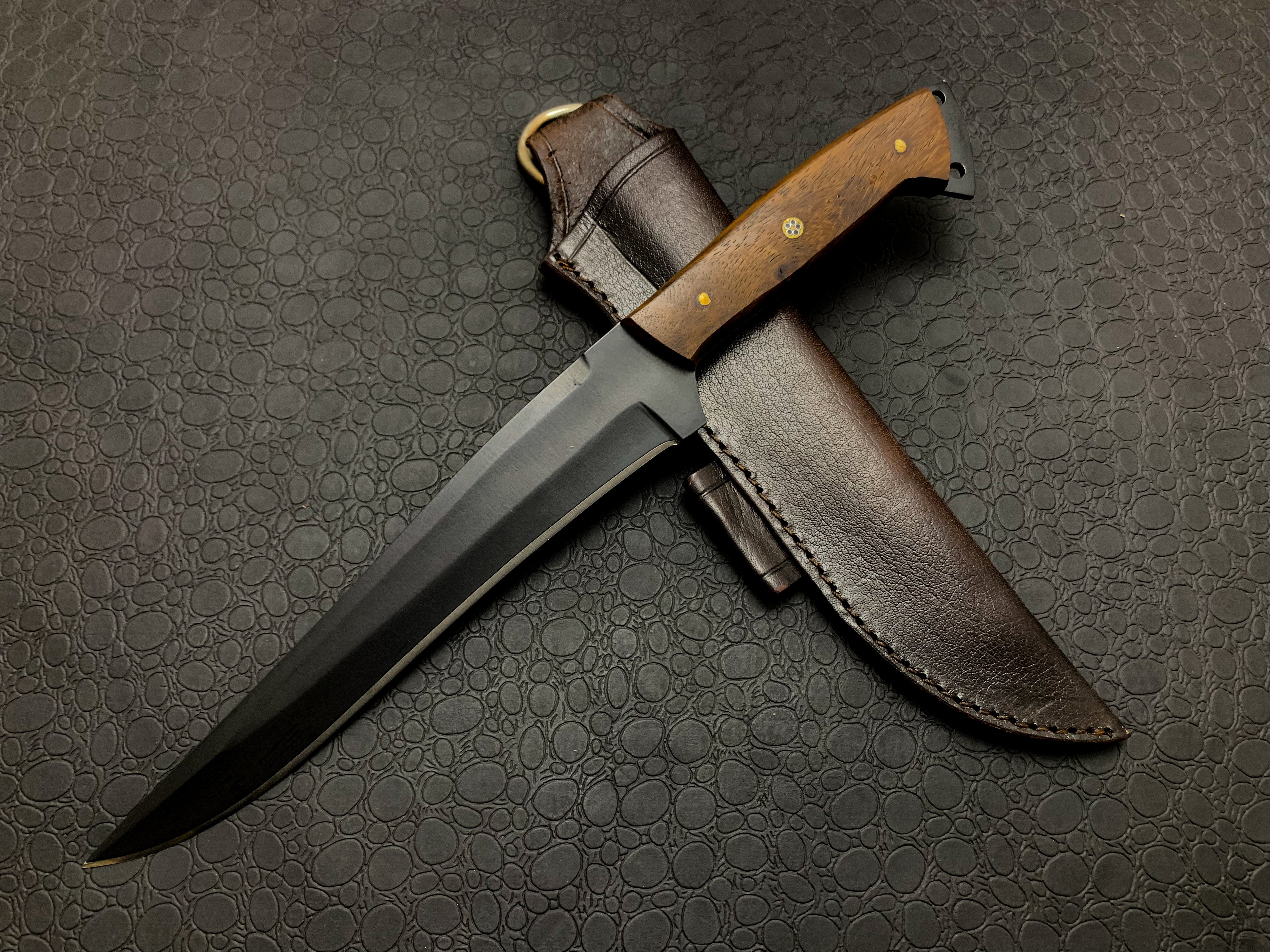 Handmade Fixed blade Fillet Chef knife with leather sheath
