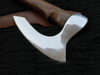 Handmade Custom Chef Axe and Pizza Cutter with Leather Sheath