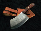 Custom Handmade Damascus Steel Chef Cleaver