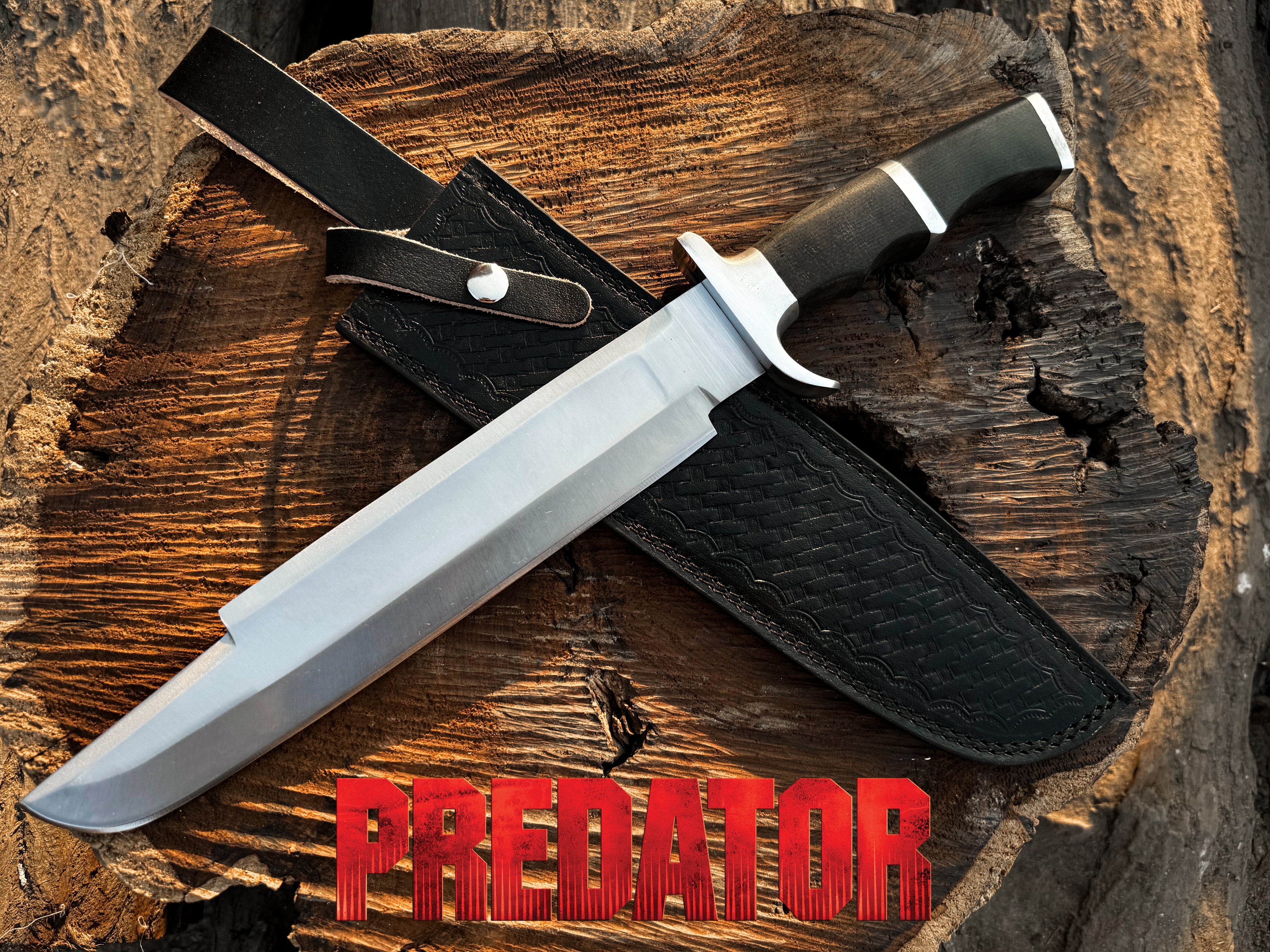 Predator Bowie Knife: Handmade Stainless Steel Replica Machete – Inspired by Predator & Rambo