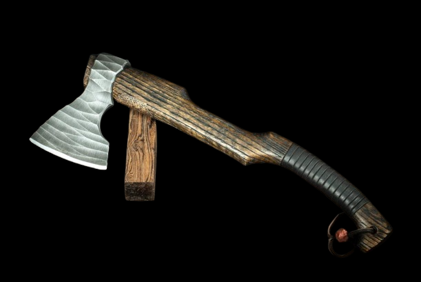 Handmade Custom Vintage Viking Axe with Leather Sheath