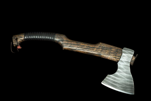 Handmade Custom Vintage Viking Axe with Leather Sheath