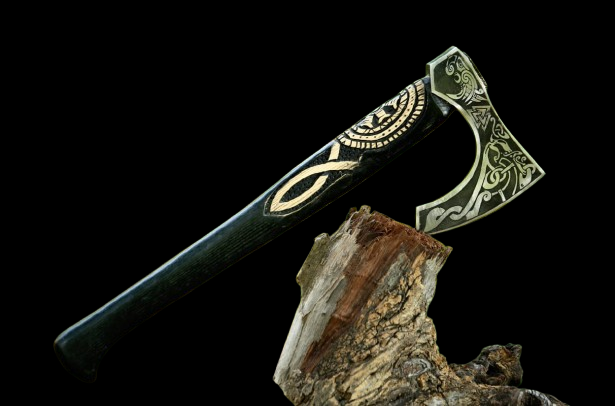 Custom Handmade Ancient Carbon Steel Black Axe