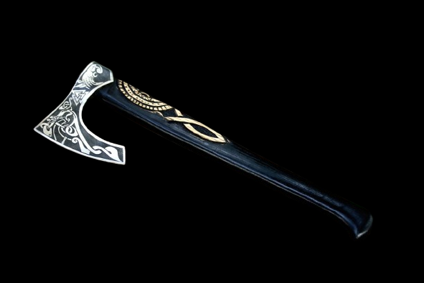 Custom Handmade Ancient Carbon Steel Black Axe