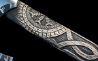 Handmade Viking Othala Carved Axe with Runic head