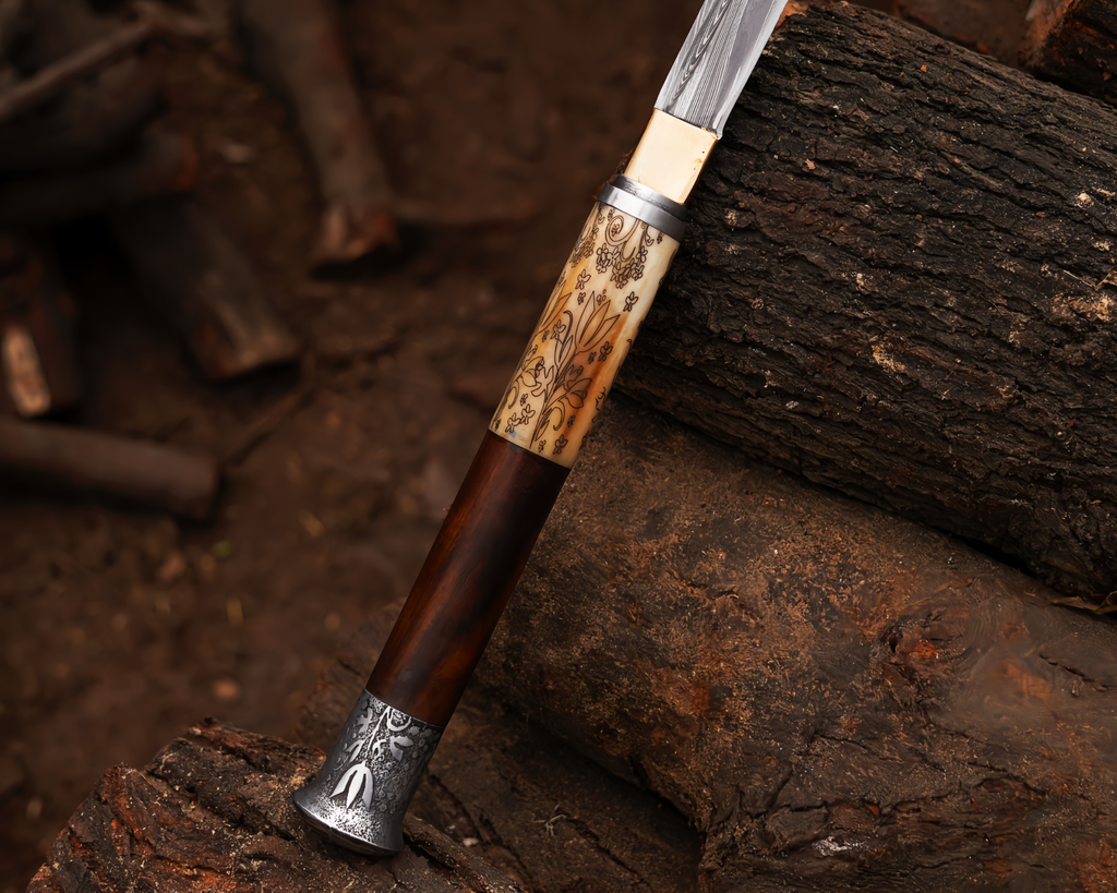 Handmade John Wick Chapter 4 Caine's Replica Sword with Premium Wooden Sheath