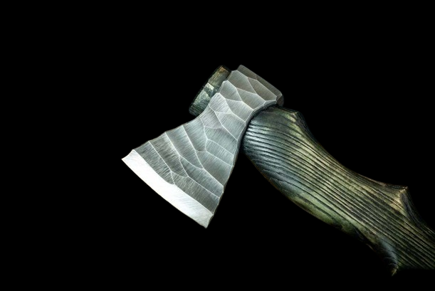 Handmade Premium Green Axe with Leather Sheath