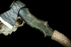Handmade Premium Green Axe with Leather Sheath