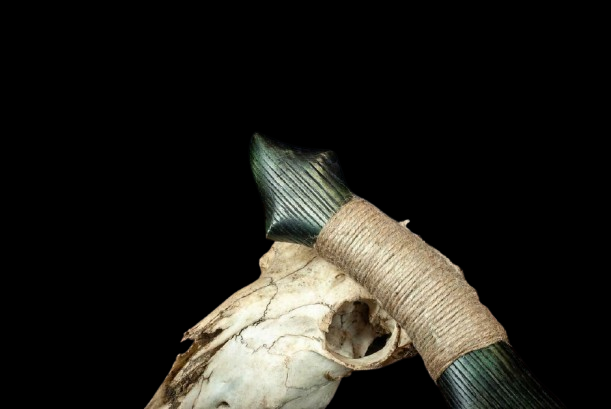 Handmade Premium Green Axe with Leather Sheath