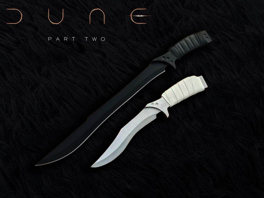 DUNE Part 2 Feyd Rautha Movie Replica Knives with Leather Sheath